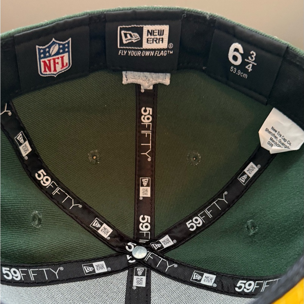 Green Bay Packers fitted cap size 6 3/4 - Picture 5 of 5